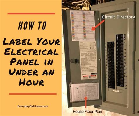 how to label electrical panel box circuit directory|electrical panel labeling instructions.